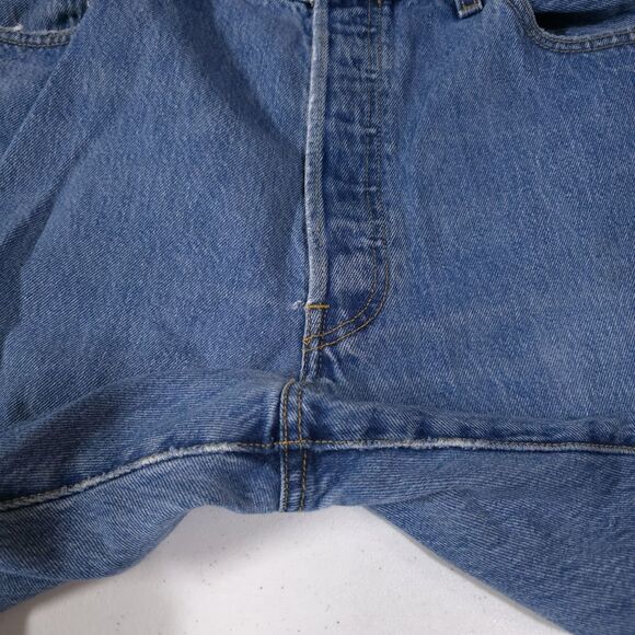 Levis 501 Light Wash Jeans 38x30 VTG 90s Retro Button Fly Distressed Grunge Work - Picture 15 of 16